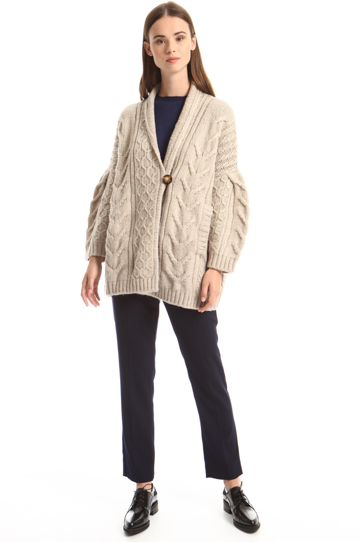 Braided knit cardigan Intrend Braided knit cardigan Intrend