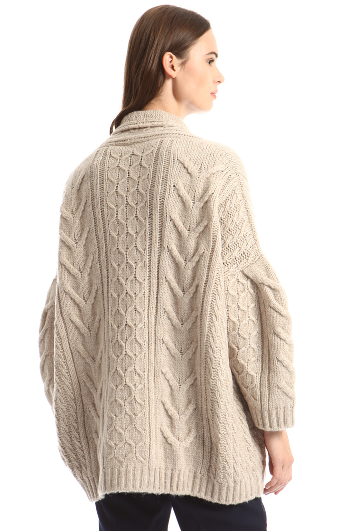 Braided knit cardigan Intrend Braided knit cardigan Intrend