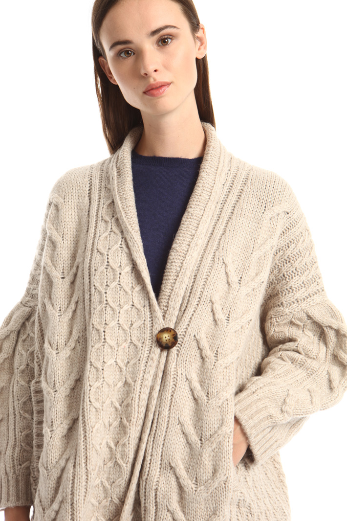 Braided knit cardigan Intrend Braided knit cardigan Intrend