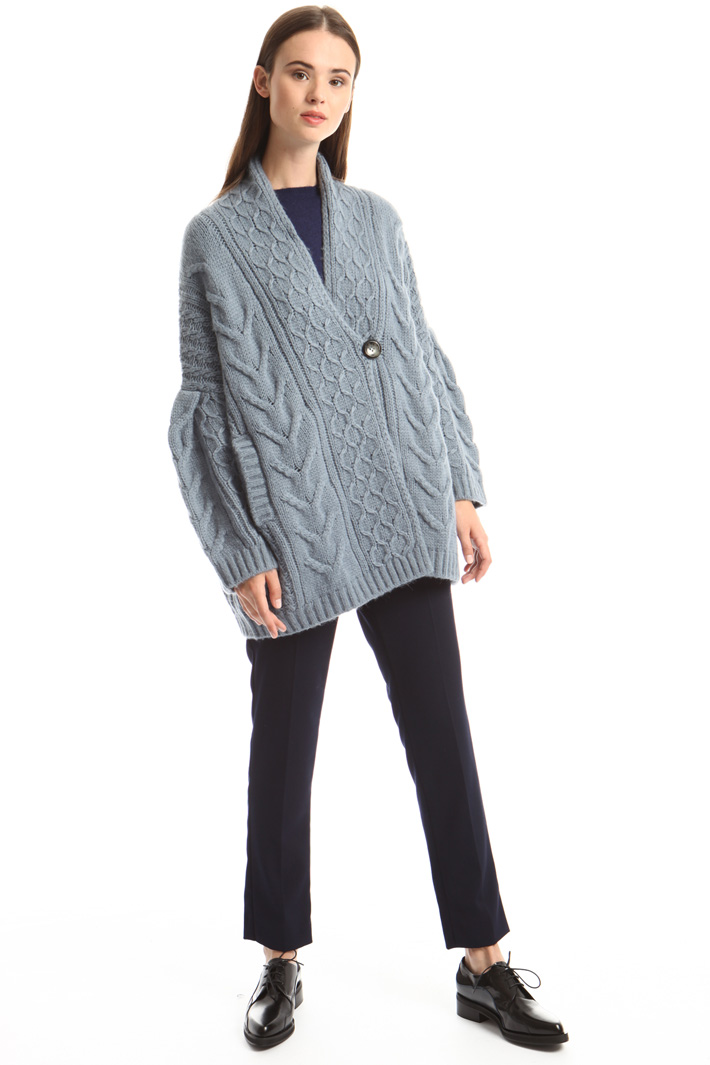 Braided knit cardigan Intrend Braided knit cardigan Intrend