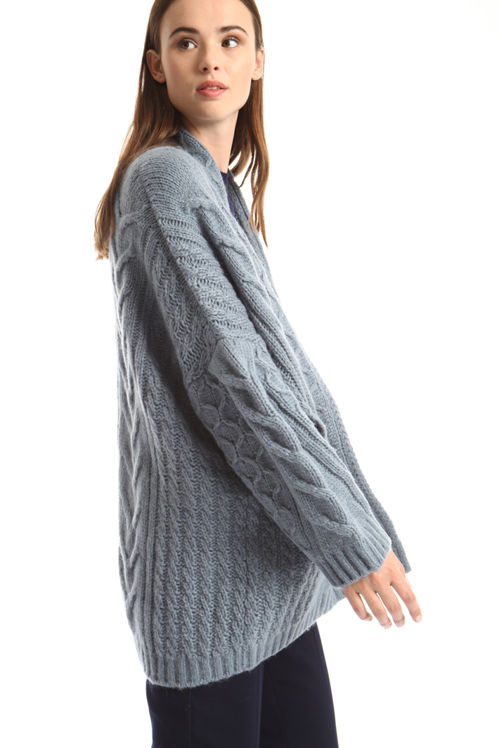 Braided knit cardigan Intrend Braided knit cardigan Intrend
