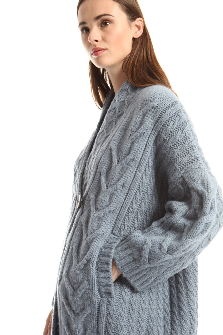 Braided knit cardigan Intrend Braided knit cardigan Intrend