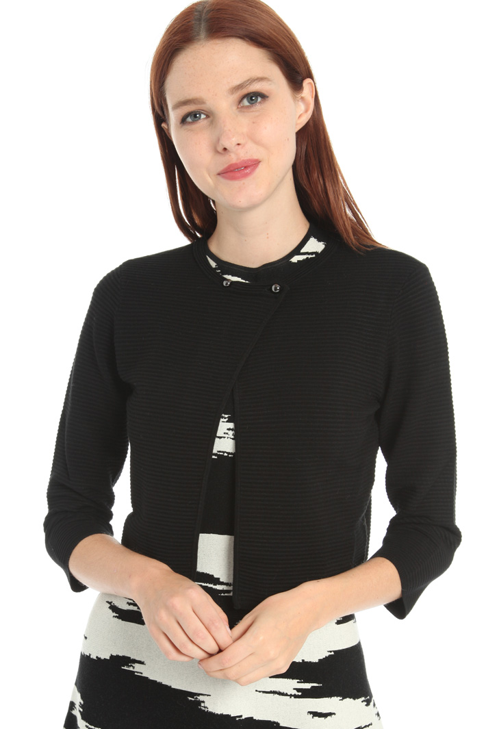 Ribbed viscose cardigan Intrend Ribbed viscose cardigan Intrend