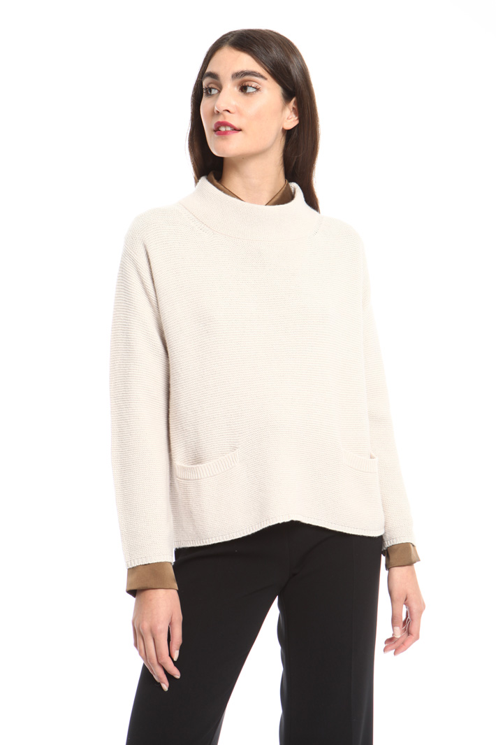Overlay panel sweater Intrend Overlay panel sweater Intrend