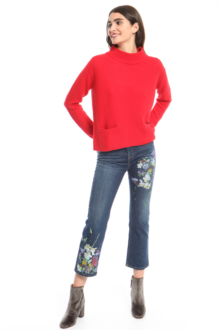 Overlay panel sweater Intrend Overlay panel sweater Intrend
