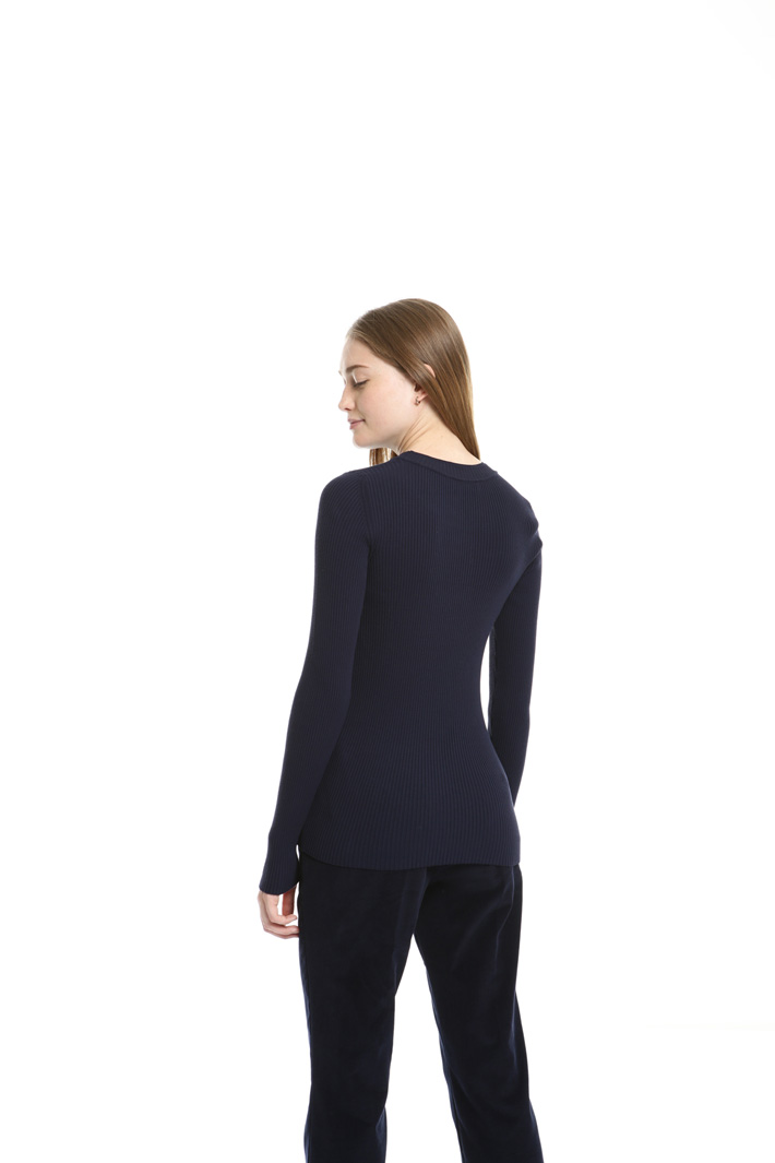 Crew neck ribbed sweater Intrend Crew neck ribbed sweater Intrend