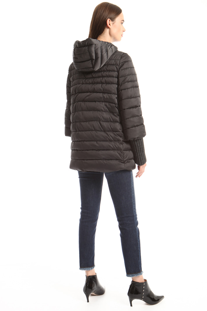 Puffer jacket with lurex cuffs Intrend Puffer jacket with lurex cuffs Intrend