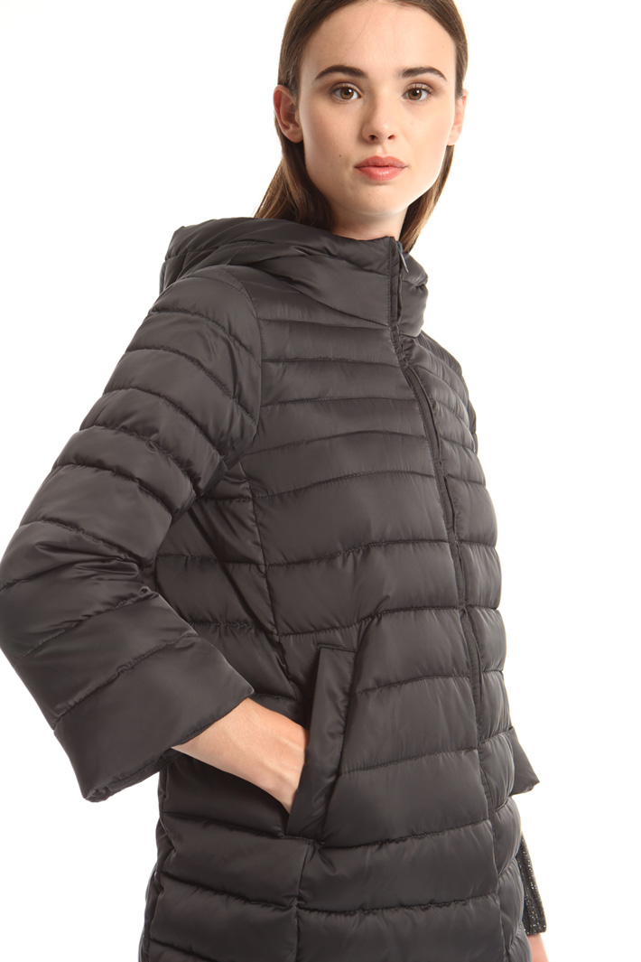 Puffer jacket with lurex cuffs Intrend Puffer jacket with lurex cuffs Intrend