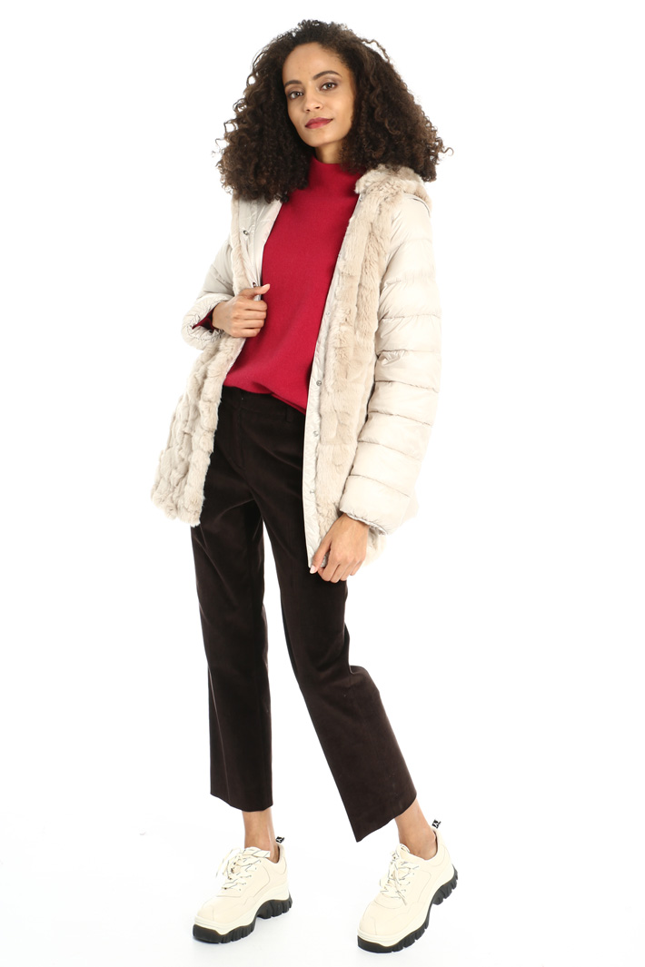 Fur puffer jacket Intrend Fur puffer jacket Intrend