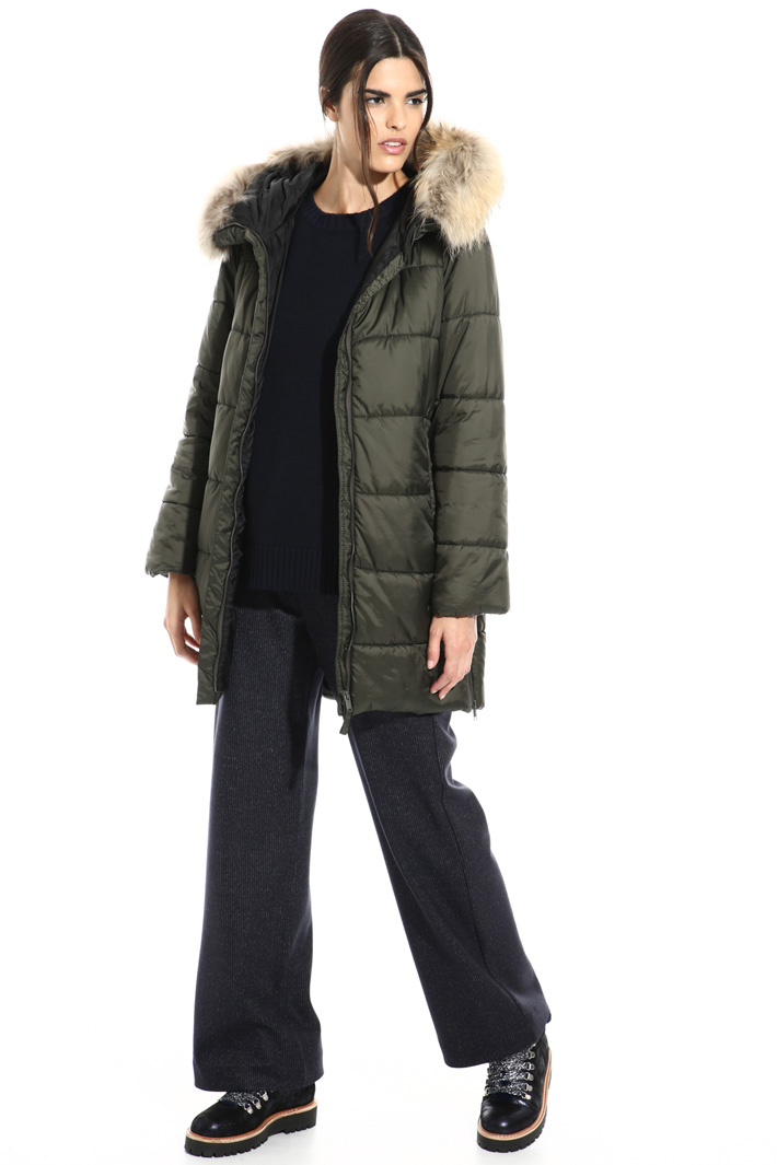 Fur trimmed puffer coat Intrend Fur trimmed puffer coat Intrend