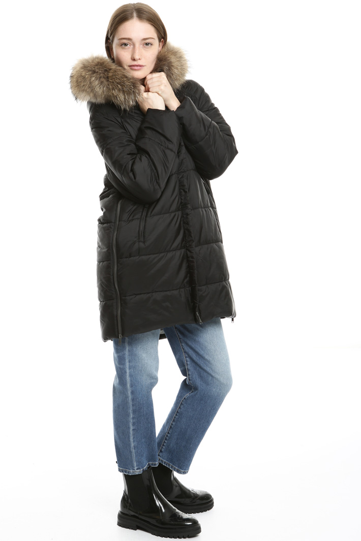 Fur trimmed puffer coat Intrend Fur trimmed puffer coat Intrend