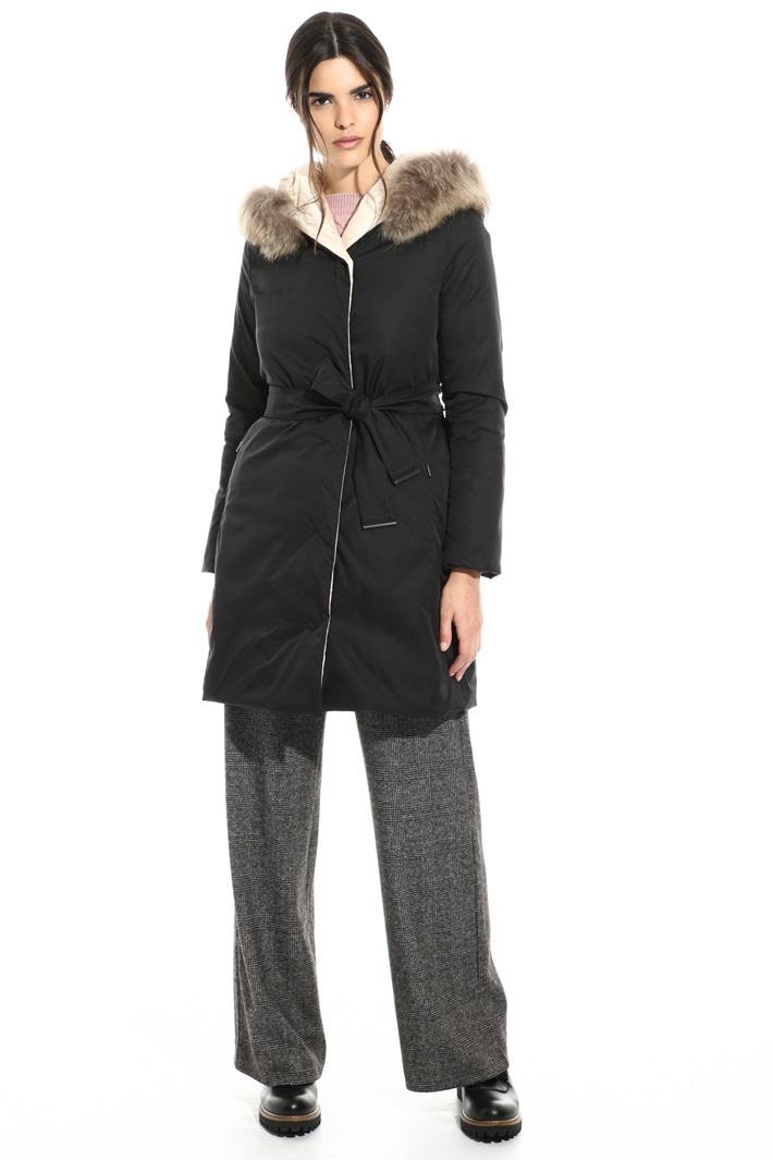 Smooth and quilted puffer coat Intrend Smooth and quilted puffer coat Intrend
