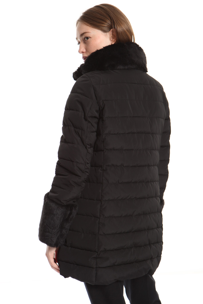 Fur collar puffer jacket Intrend Fur collar puffer jacket Intrend
