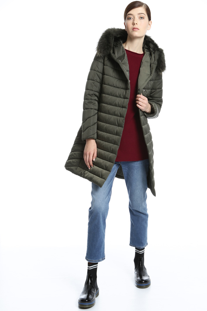 Fur-trimmed puffer coat Intrend Fur-trimmed puffer coat Intrend