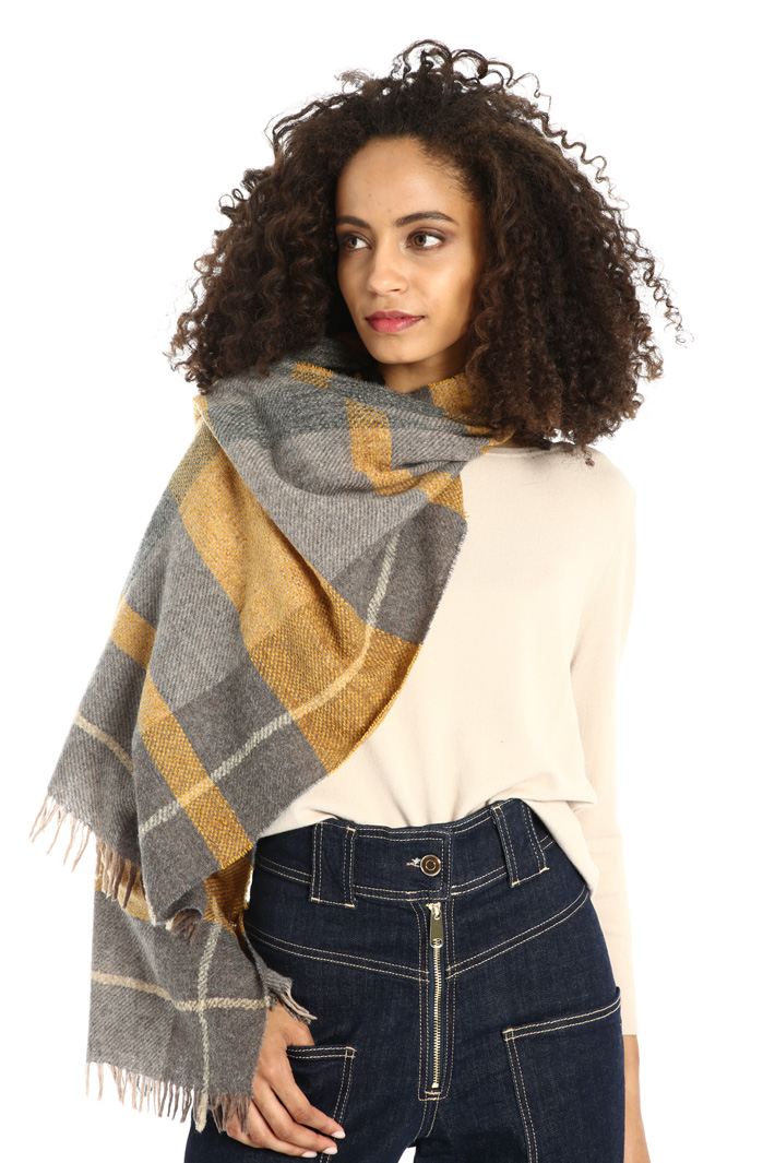 Checked wool scarf Intrend Checked wool scarf Intrend
