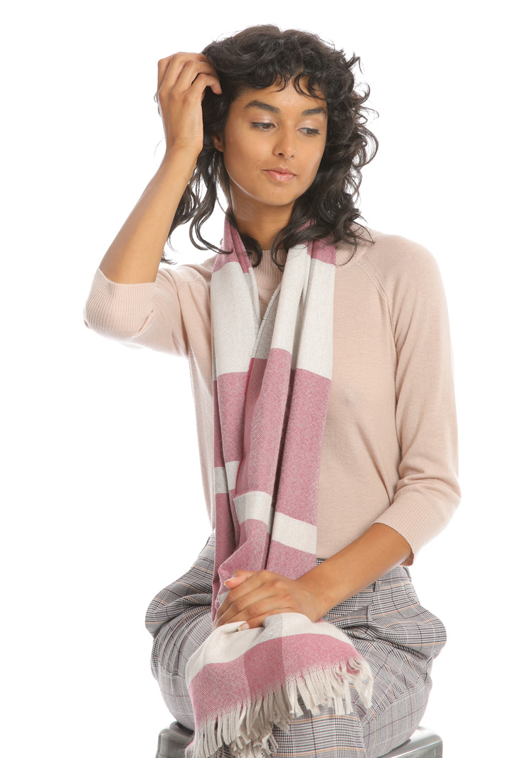 Checked wool scarf Intrend Checked wool scarf Intrend