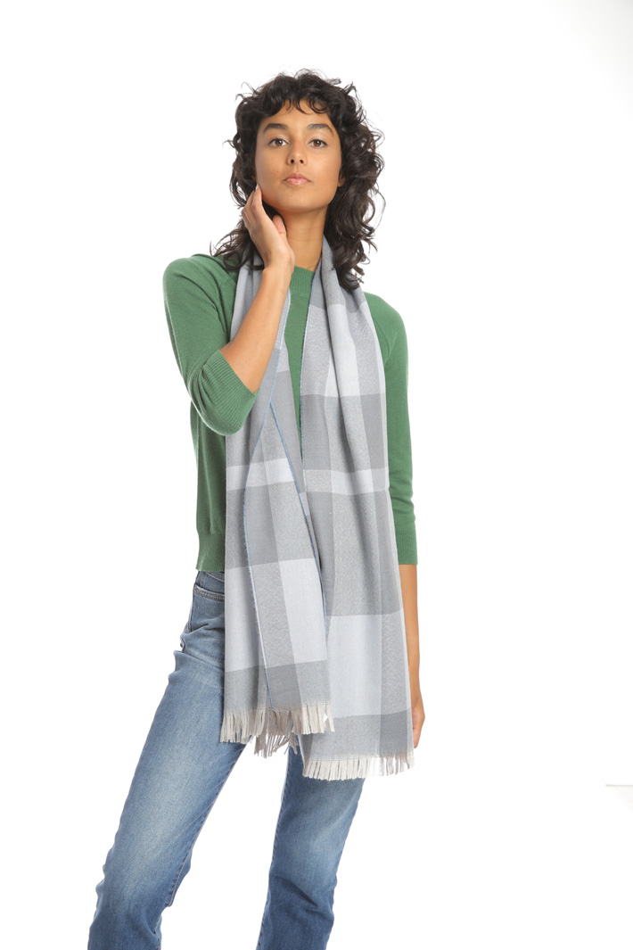 Checked wool scarf Intrend Checked wool scarf Intrend