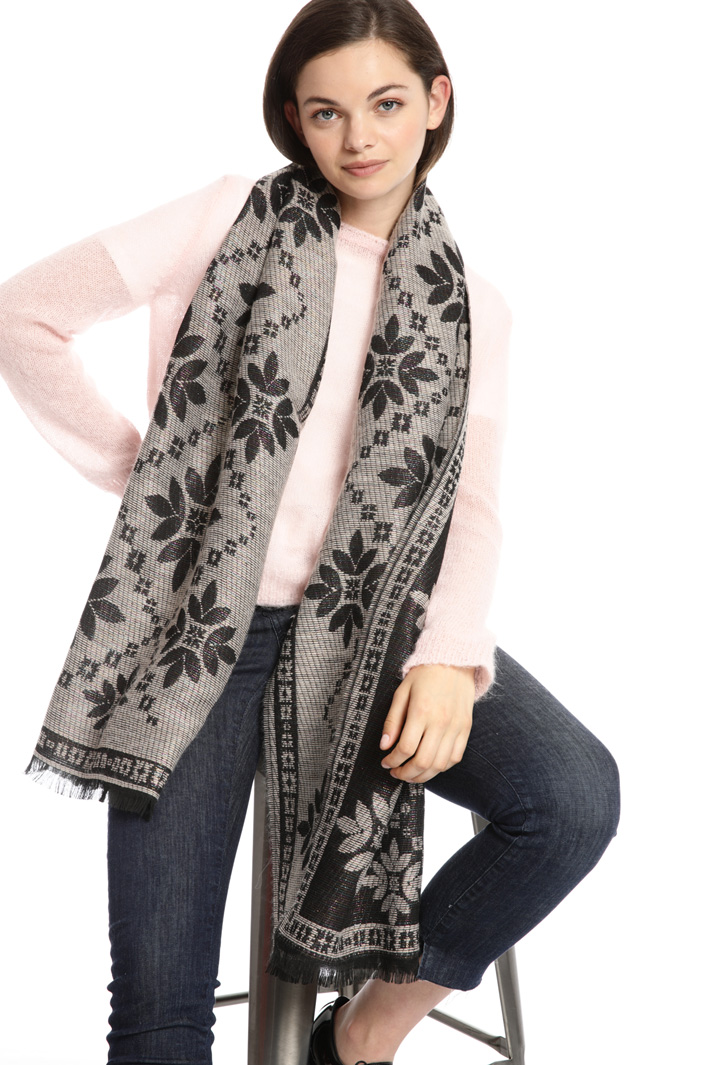 Lurex jacquard scarf Intrend Lurex jacquard scarf Intrend