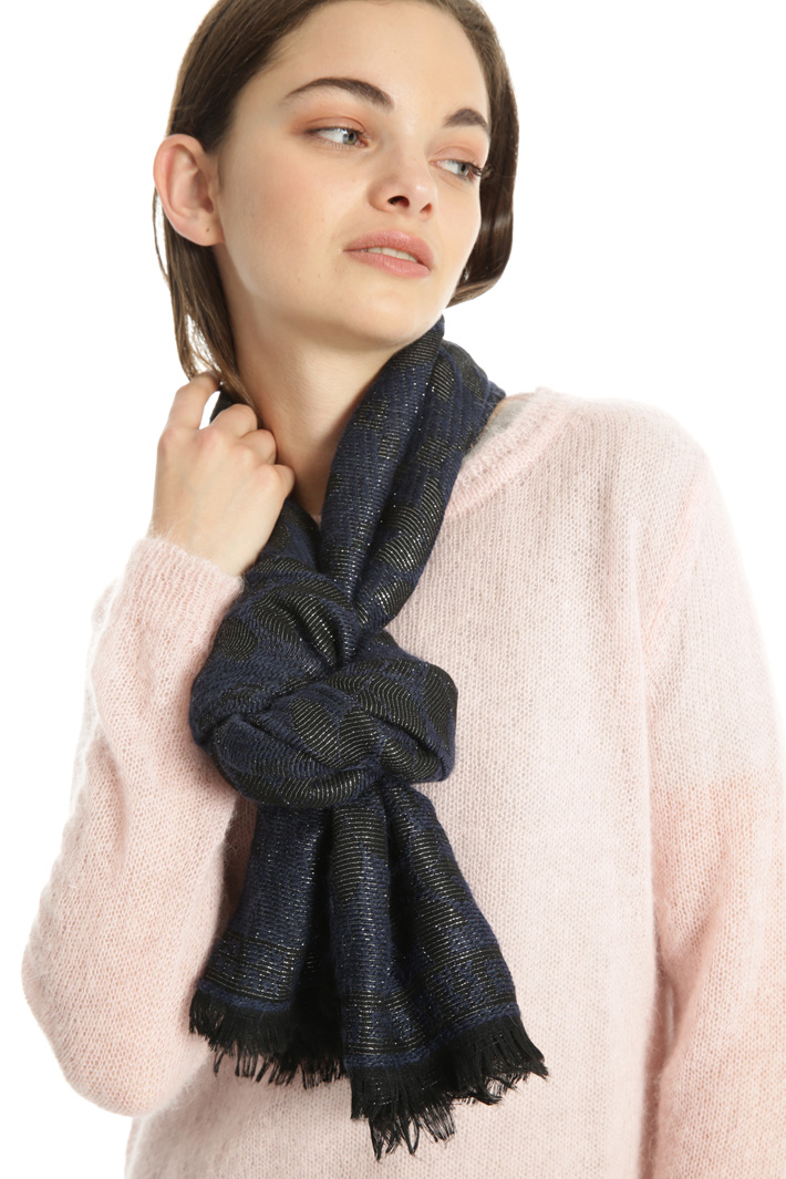 Lurex jacquard scarf Intrend Lurex jacquard scarf Intrend