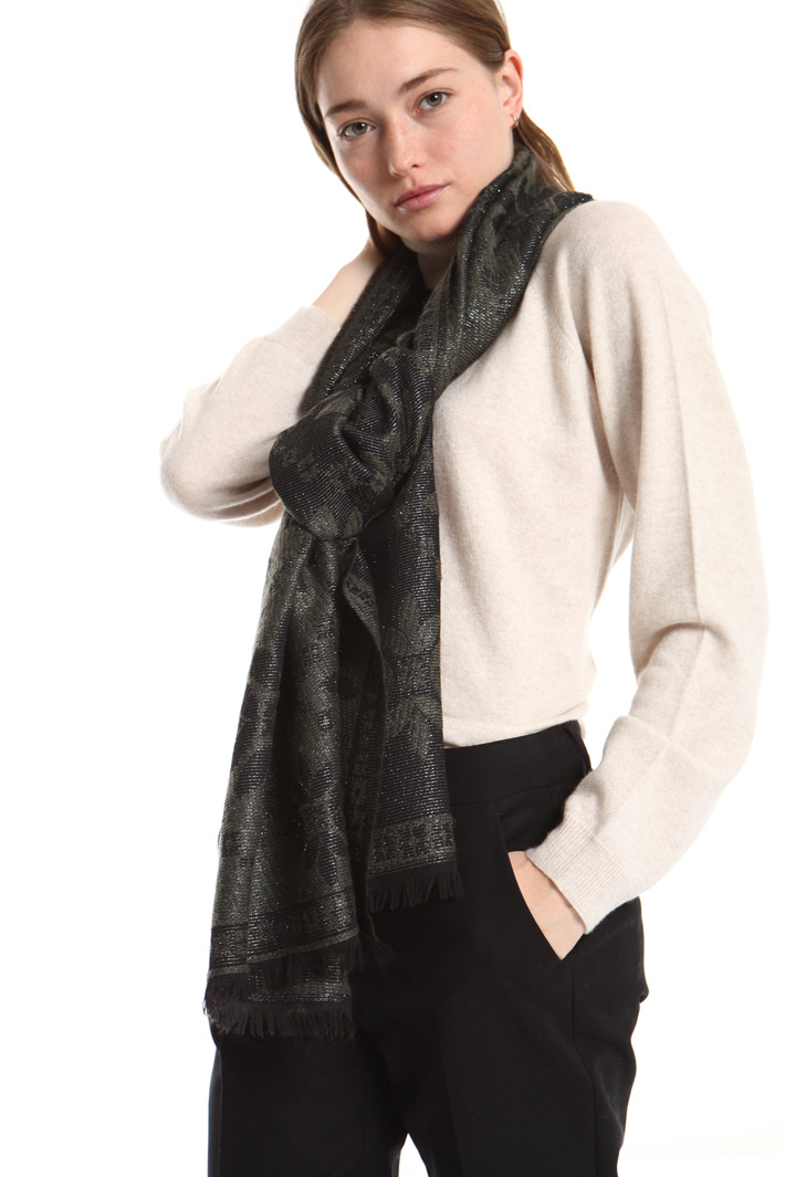 Lurex jacquard scarf Intrend Lurex jacquard scarf Intrend