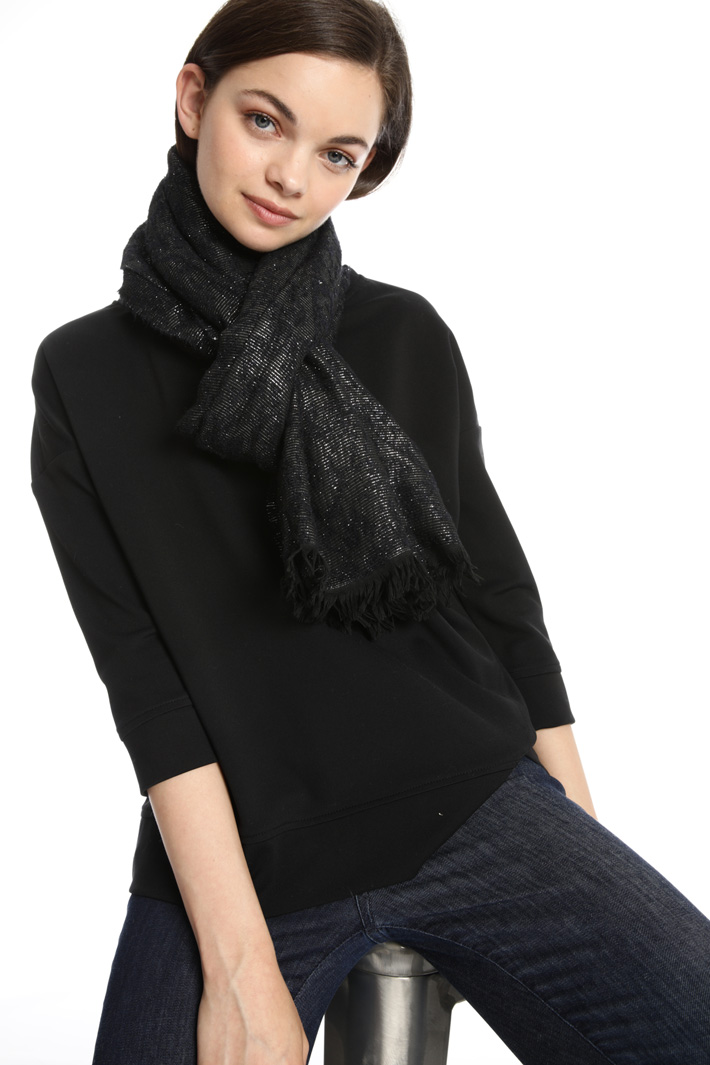 Lurex jacquard scarf Intrend Lurex jacquard scarf Intrend