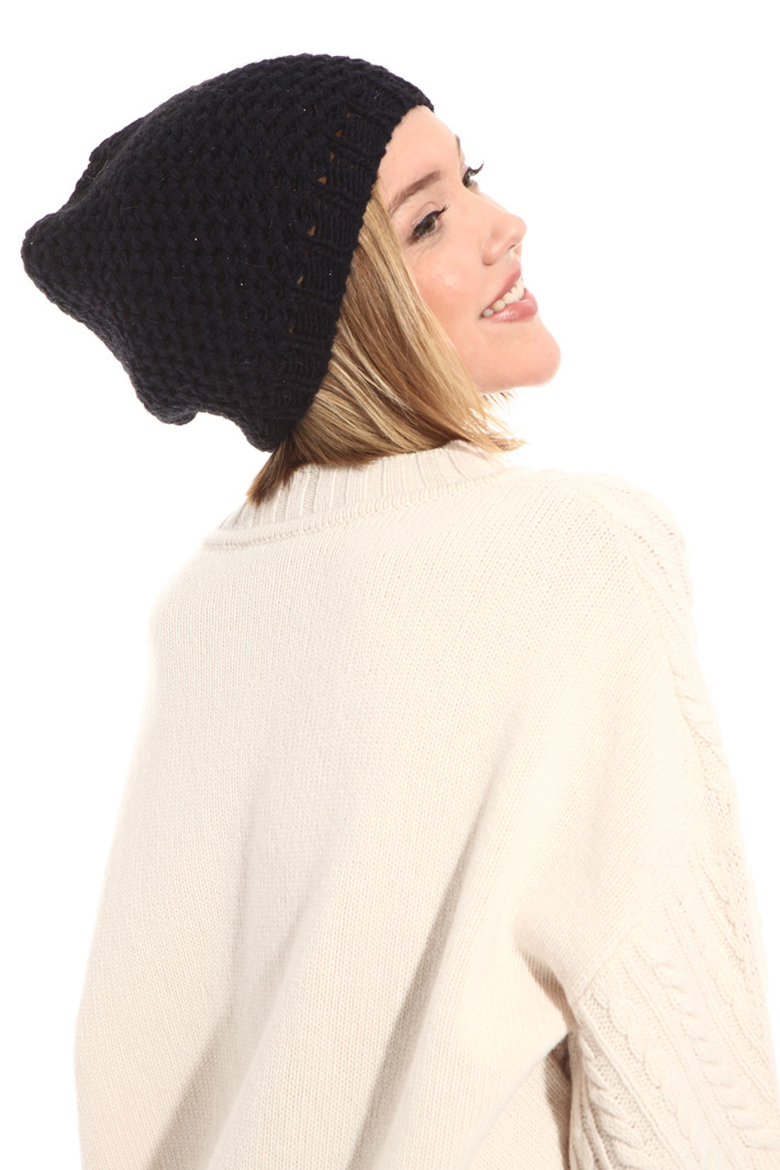 Lurex knit beanie hat Intrend Lurex knit beanie hat Intrend