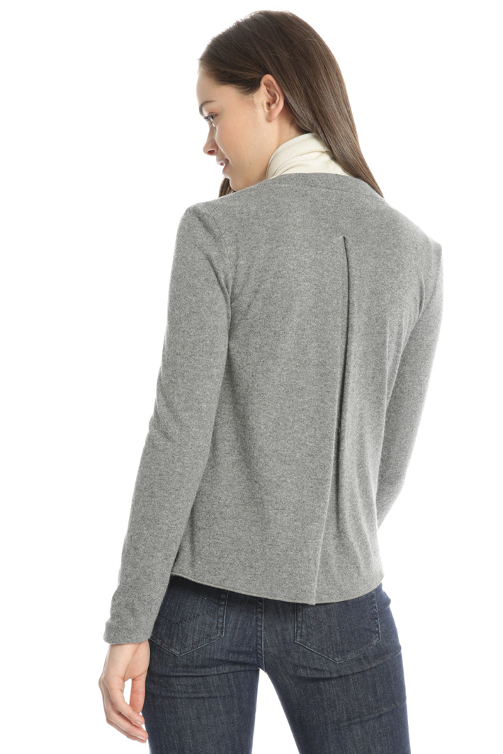 Cardigan with a fabric insert Intrend Cardigan with a fabric insert Intrend