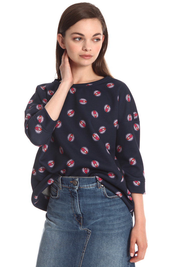 Flared jersey sweatshirt Intrend Flared jersey sweatshirt Intrend