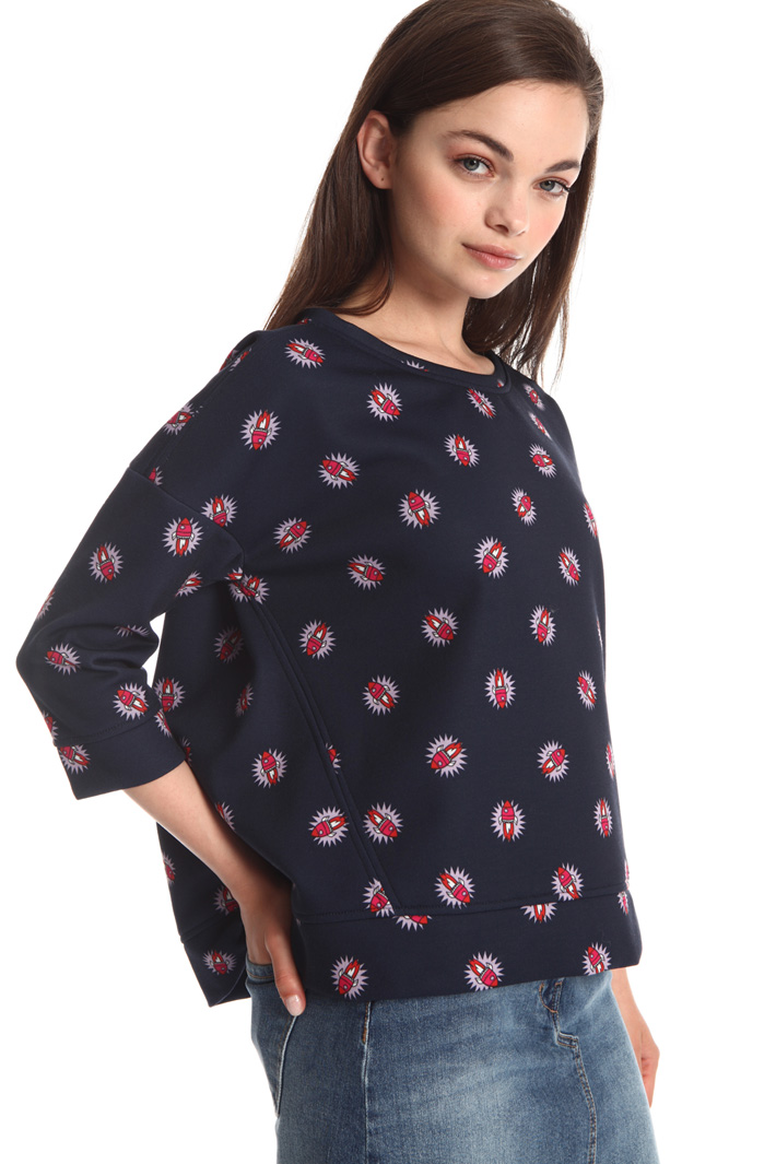 Flared jersey sweatshirt Intrend Flared jersey sweatshirt Intrend