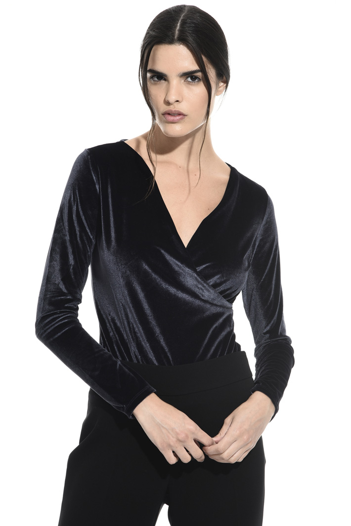 Velvet bodysuit top Intrend Velvet bodysuit top Intrend
