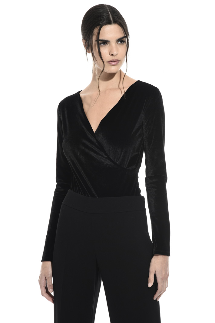Velvet bodysuit top Intrend Velvet bodysuit top Intrend