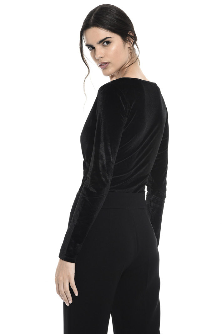 Velvet bodysuit top Intrend Velvet bodysuit top Intrend