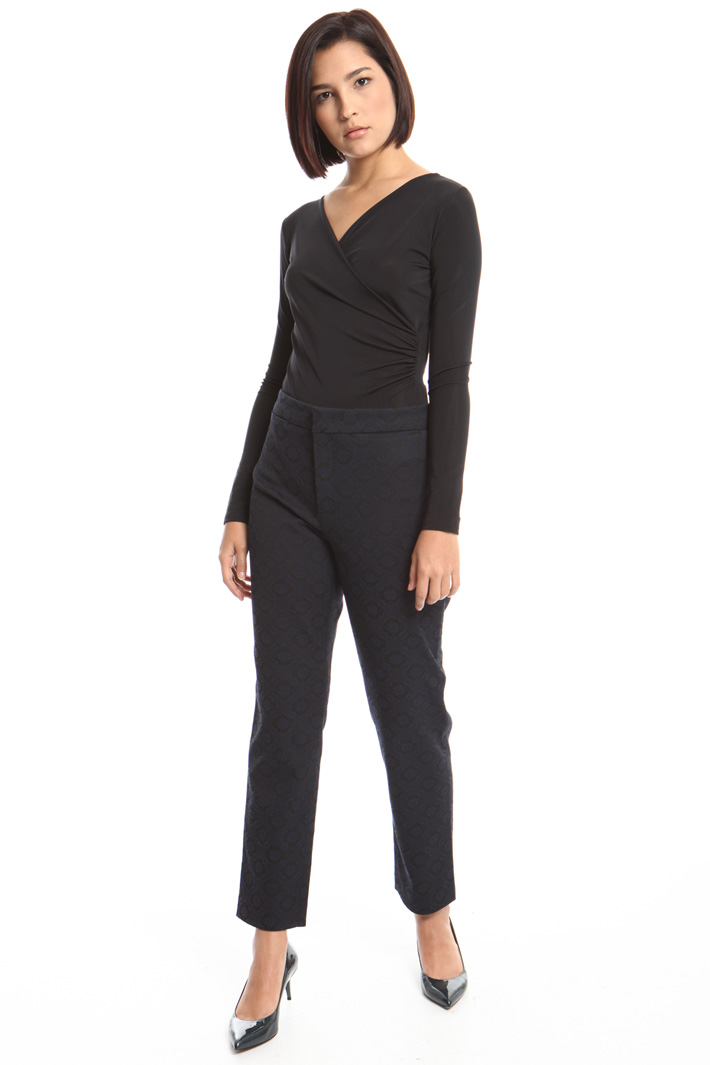 Stretch jacquard trousers Intrend Stretch jacquard trousers Intrend