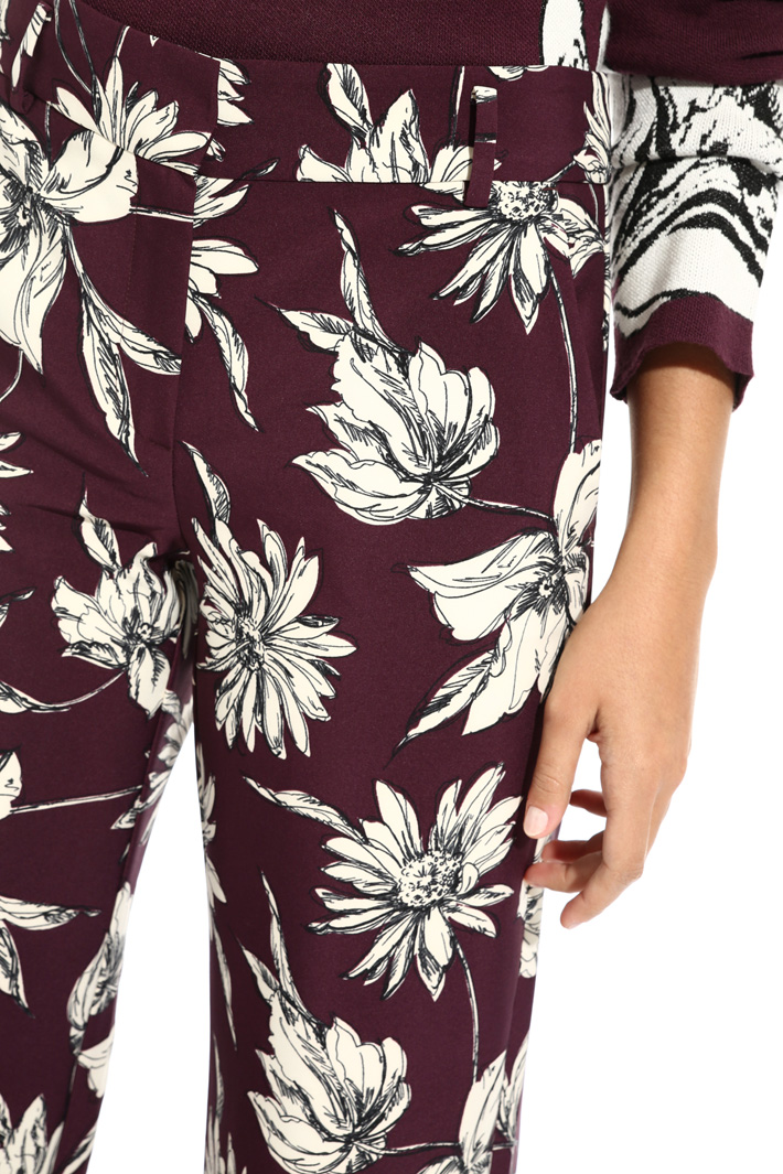 Printed cady trousers Intrend Printed cady trousers Intrend