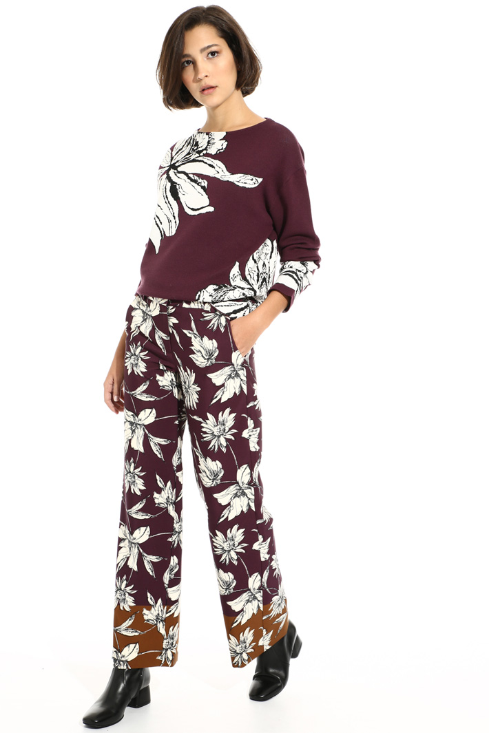 Printed cady trousers Intrend Printed cady trousers Intrend