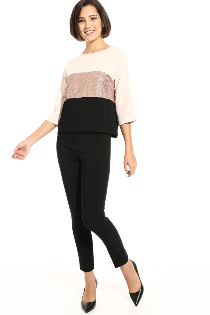 Tunic with sequin inserts Intrend Tunic with sequin inserts Intrend