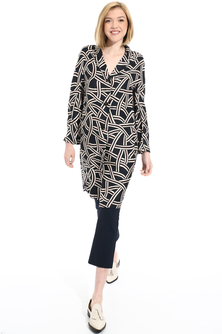 Silk chemisier duster coat Intrend Silk chemisier duster coat Intrend