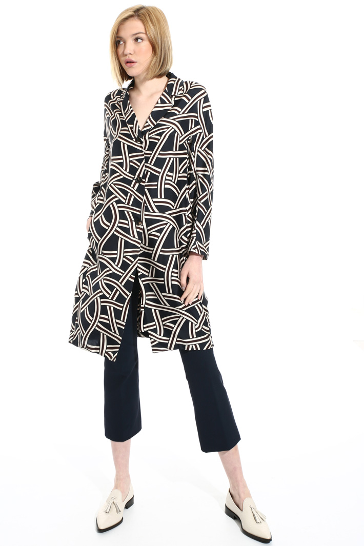 Silk chemisier duster coat Intrend Silk chemisier duster coat Intrend
