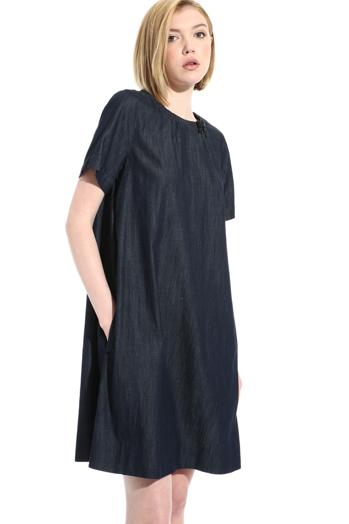Short denim dress Intrend Short denim dress Intrend