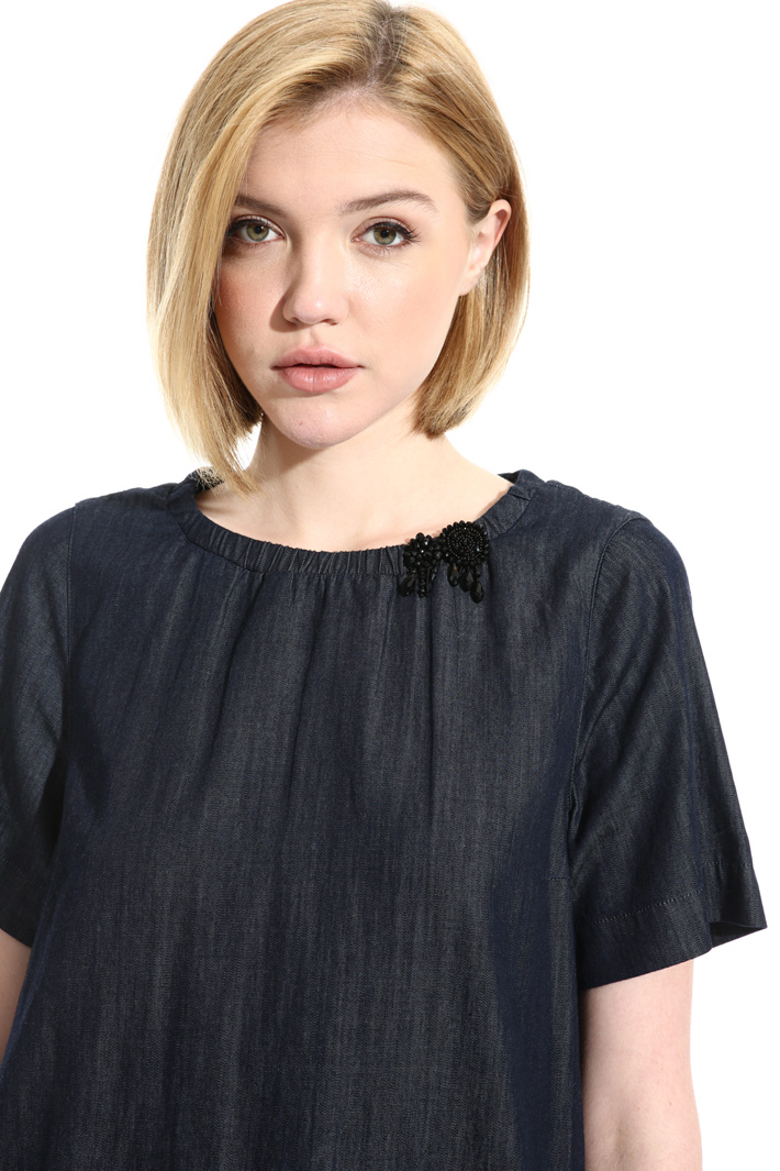 Short denim dress Intrend Short denim dress Intrend