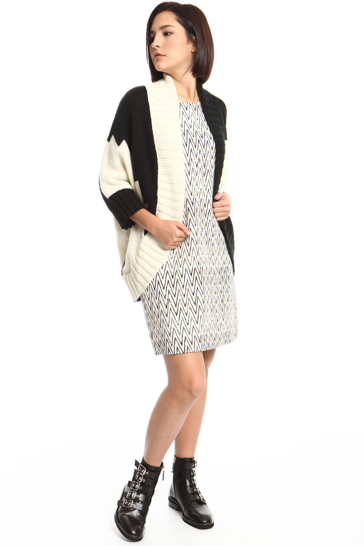 Loose fit intarsia cardigan Intrend Loose fit intarsia cardigan Intrend