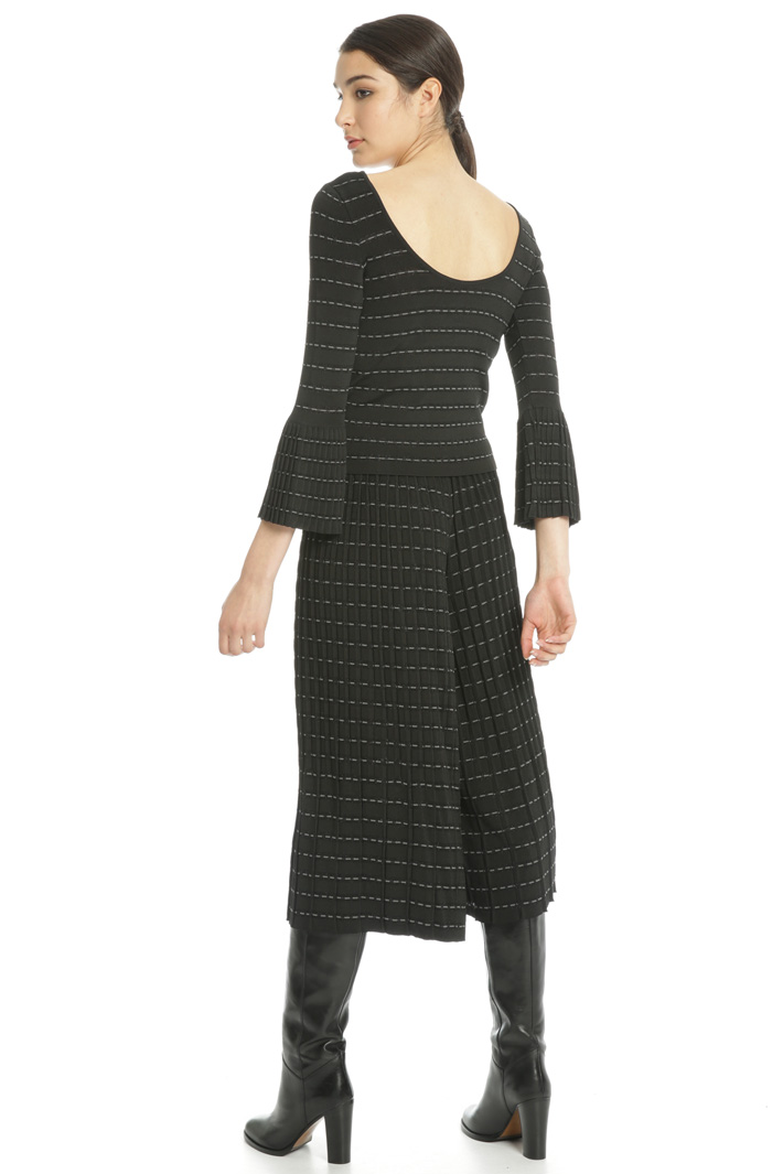 Striped jacquard sweater Intrend Striped jacquard sweater Intrend