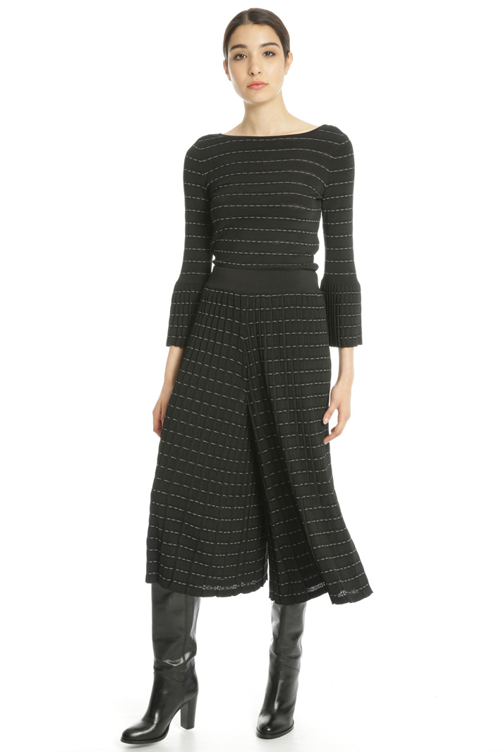 Striped jacquard sweater Intrend Striped jacquard sweater Intrend
