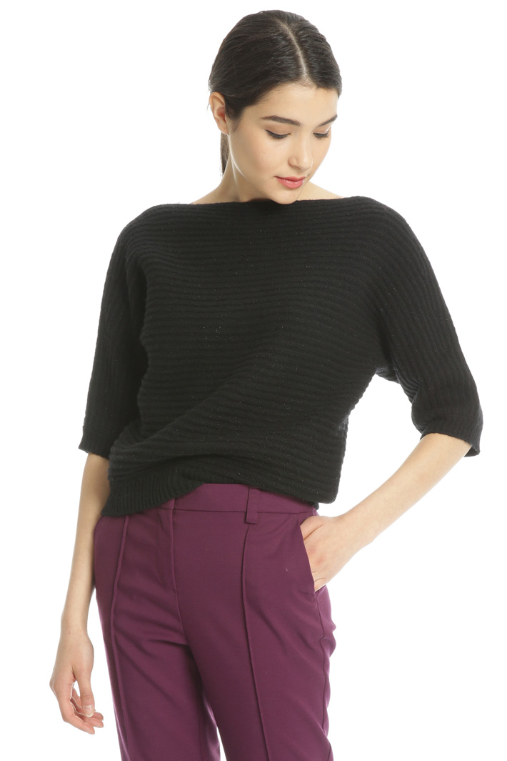 Boxy-fit ribbed sweater Intrend Boxy-fit ribbed sweater Intrend