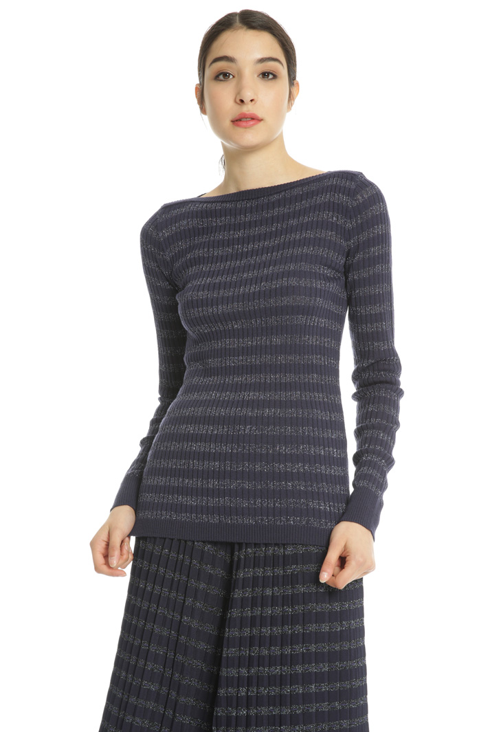 Striped lurex sweater Intrend Striped lurex sweater Intrend
