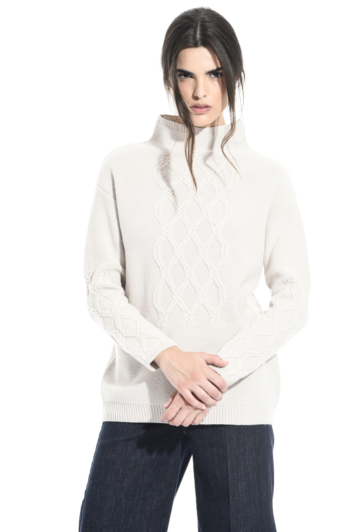 Braid knit sweater Intrend Braid knit sweater Intrend