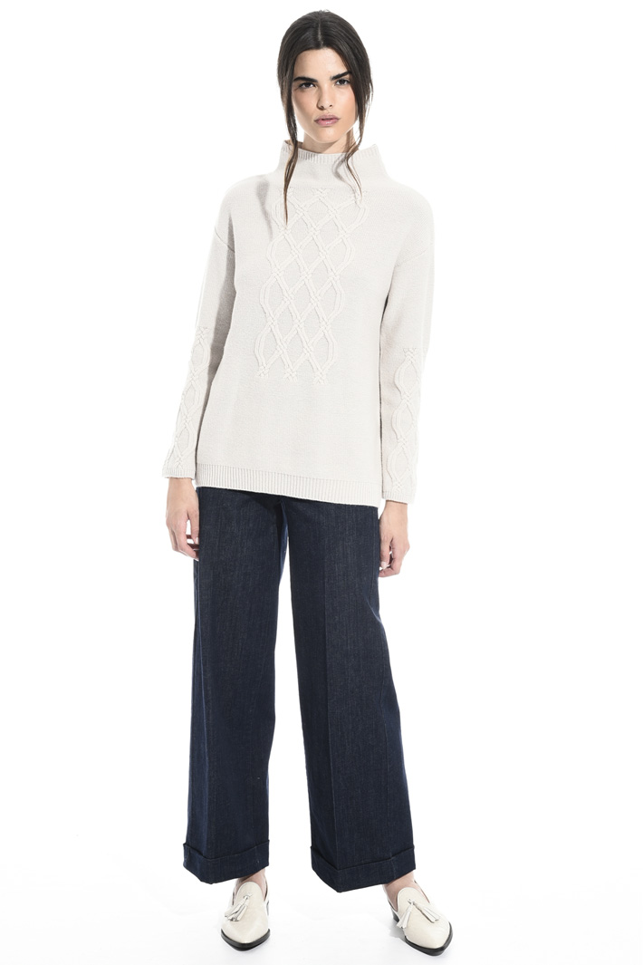 Braid knit sweater Intrend Braid knit sweater Intrend