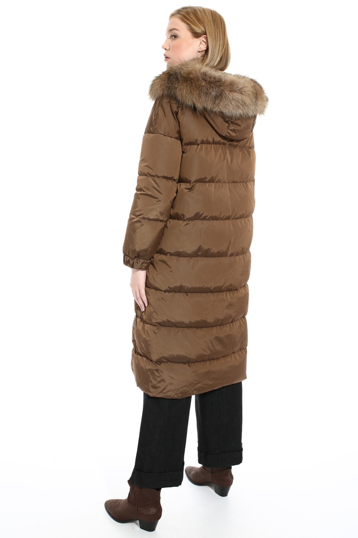 Fur trim hood coat Intrend Fur trim hood coat Intrend
