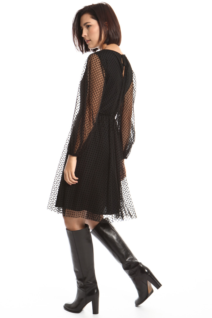 Flock print tulle dress Intrend Flock print tulle dress Intrend