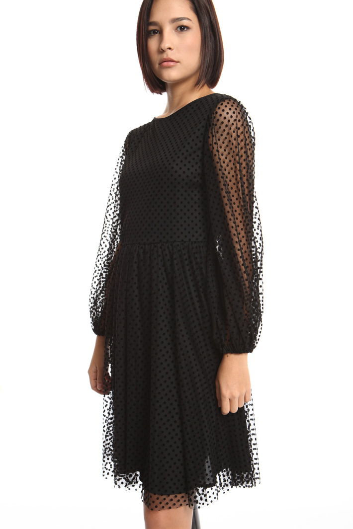 Flock print tulle dress Intrend Flock print tulle dress Intrend